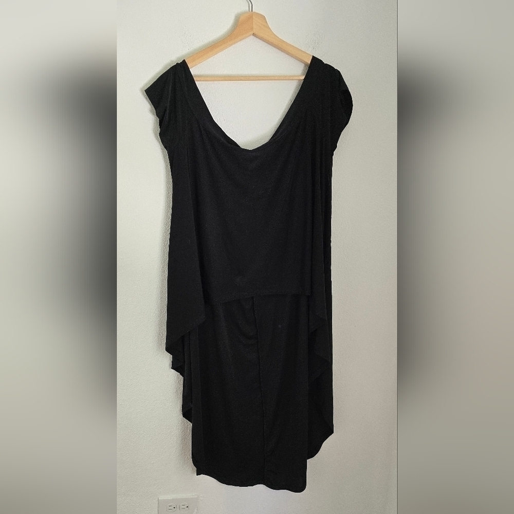 2/$20 Black High Low Off Shoulder Blouse Plus Size 2X
